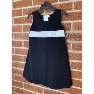 Vintage Girls Bonnie Jean Dress Black White Daisy 90s USA 4